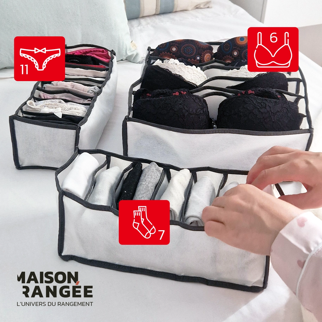 TrioBox 3 pièces organisation vêtements
