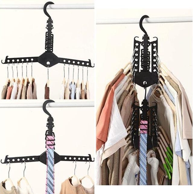 Magic Cintre Multifonction pour économiser de l'espace Vêtements-Noir – Image 10