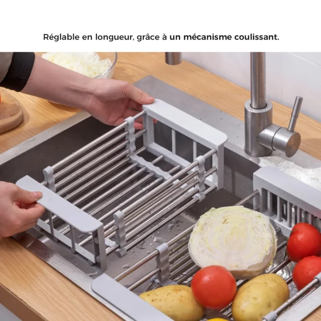 Égouttoir avec un mécanisme coulissant